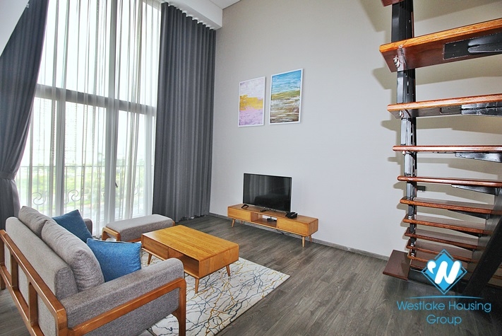 Duplex one bedroom apartment for rent in Pentstudio Tower, Tay Ho area 